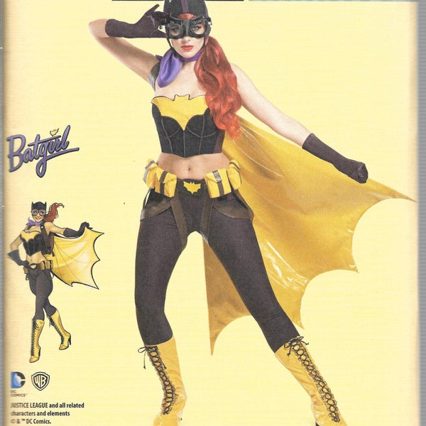 Out of Print Dc Comics Bombshells BATGIRL Simplicity Pattern 8197 Misses Sizes 6 8 10 12 14