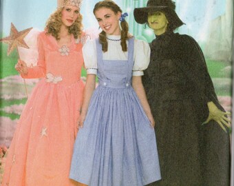 Wizard of Oz Simplicity Pattern 4136 DOROTHY GLINDA Wicked WITCH Misses Sizes 14 16 18 20 22
