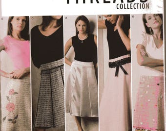 Simplicity Threads  Pattern 4496 PLEATED SKIRTS & TRIMMED Skirts Misses Sizes 14 16 18 20 22