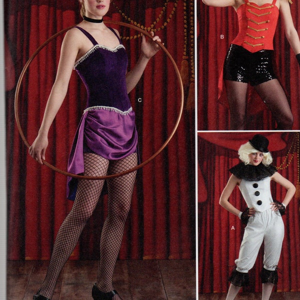 Discontinued The Greatest Show on Earth! Simplicity Pattern 8972 CIRCUS HALLOWEEN COSTUMES Misses Sizes 6 8 10 12 14