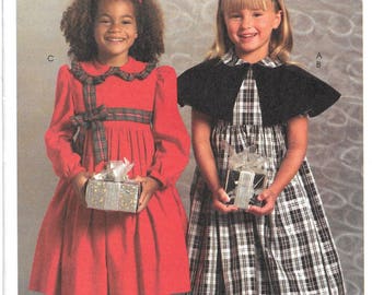 McCall's Ruffles and Lace LINED CAPELET & DRESS Pattern 4999 Child Sizes 2 3 4 5
