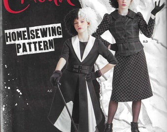 CRUELLA Home Sewing Pattern Simplicity Disney Pattern 11155 Girls' Costume Sizes 7 8 10 12 14