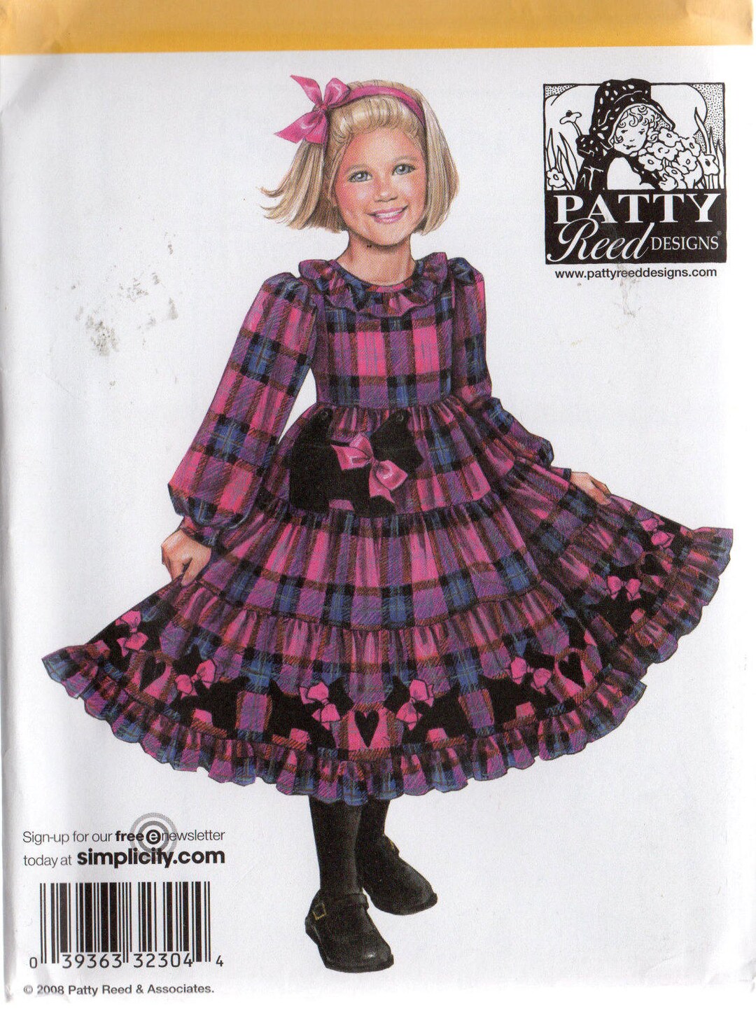 Simplicity Patty Reed Design Pattern 2776 DRESS & SCOTTY PURSE Child's ...