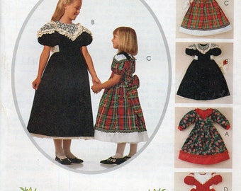 Vintage 1994 McCall's Kitty Benton HOLIDAY DRESSES Pattern 7422 Girls Size 7