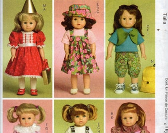 McCall's Crafts Pattern 5554 PARTY DRESS GOWN & More for 18" Dolls