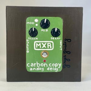MXR Guitar Pedal Painting - Guitar Pedal Art - Acrylic on Wood