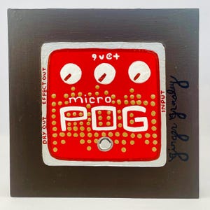 POG Guitar Pedal Painting - Guitar Pedal Art - Acrylic on Wood