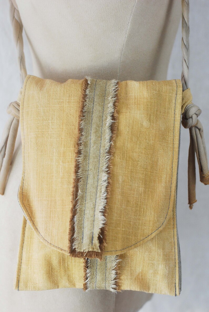 Minimalist Bag Hip Bag Fanny Pack 0 Waste Handmade Bag Botanical Dye Reclaimed Fabric
