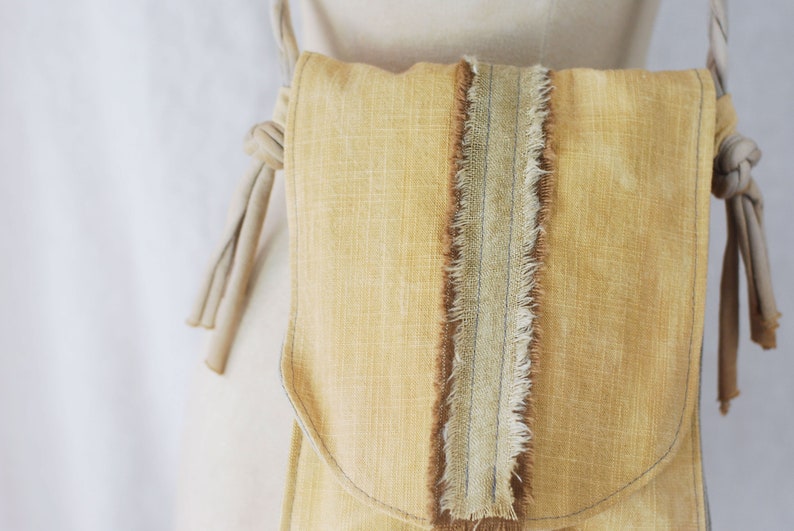 Minimalist Bag Hip Bag Fanny Pack 0 Waste Handmade Bag Botanical Dye Reclaimed Fabric