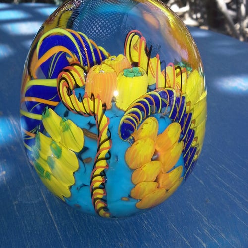 Blown Glass Paperweight Etsy