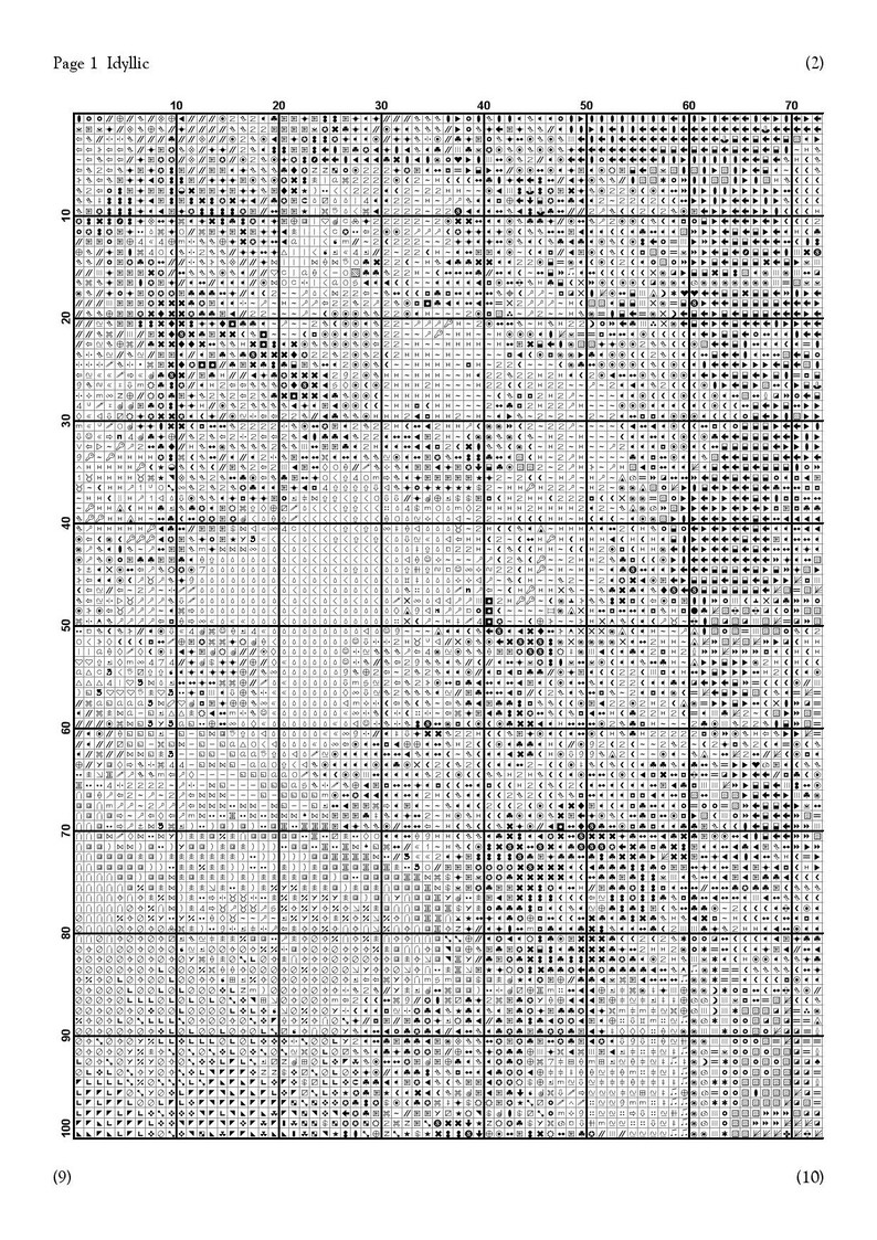 PDF idyllic Bonus Chart DMC Cross Stitch Pattern Etsy