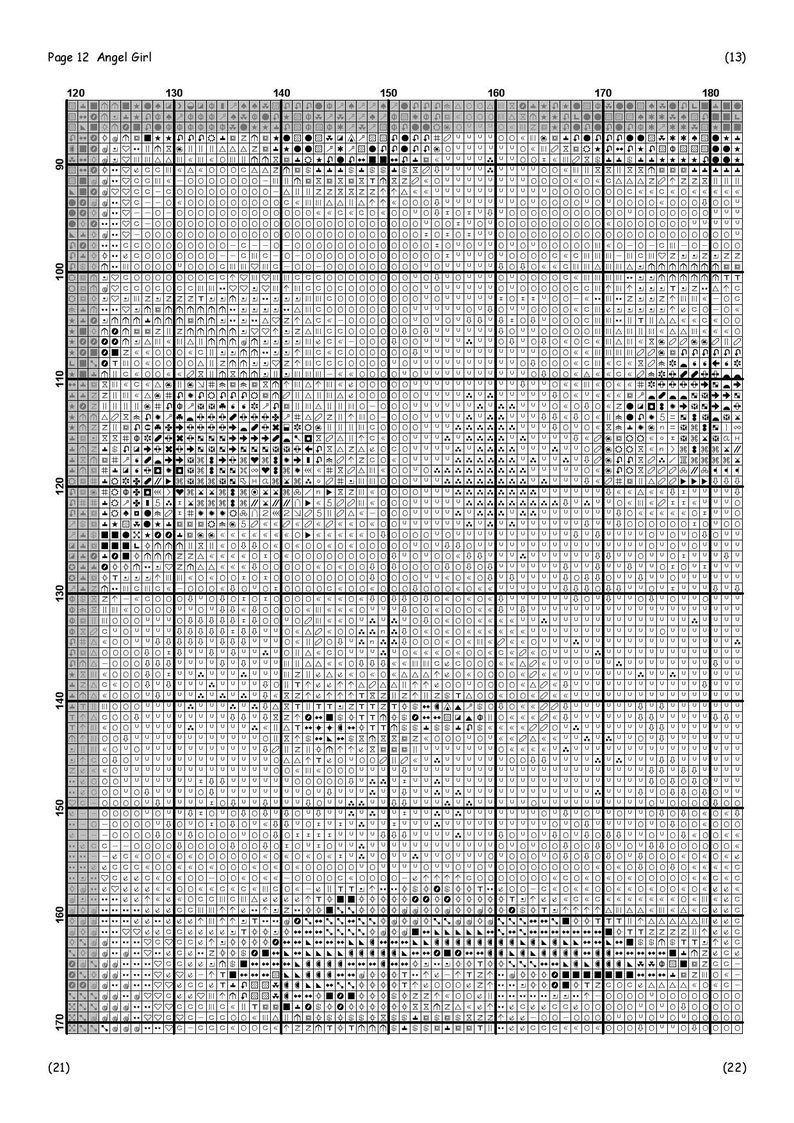 PDF angel Girl DMC Cross Stitch Pattern Pattern Etsy