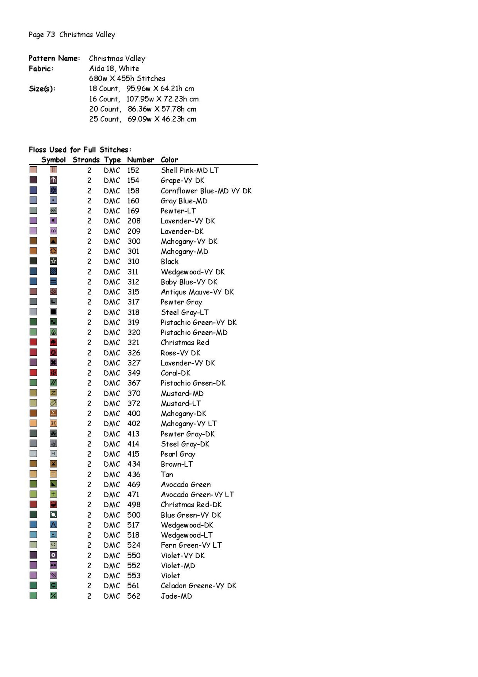 PDF christmas Valley Bonus Chart Cross Stitch Etsy
