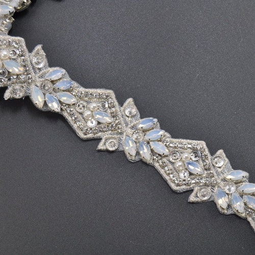 Rhinestone Applique Crystal Trim by the Yard Fancy 1 Etsy