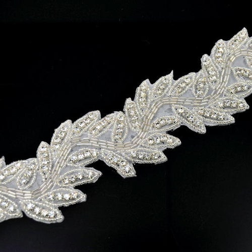 Crystal Rhinestone and Pearl Trim by the Yard Wholesale Etsy