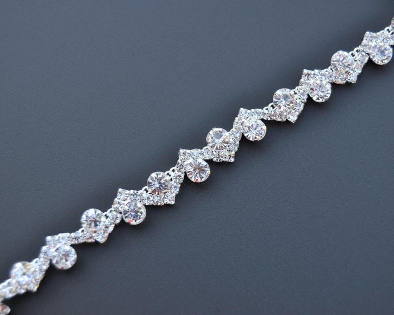 1 Yard Rhinestone Chain Crystal Trim Rhinestone Trim Etsy
