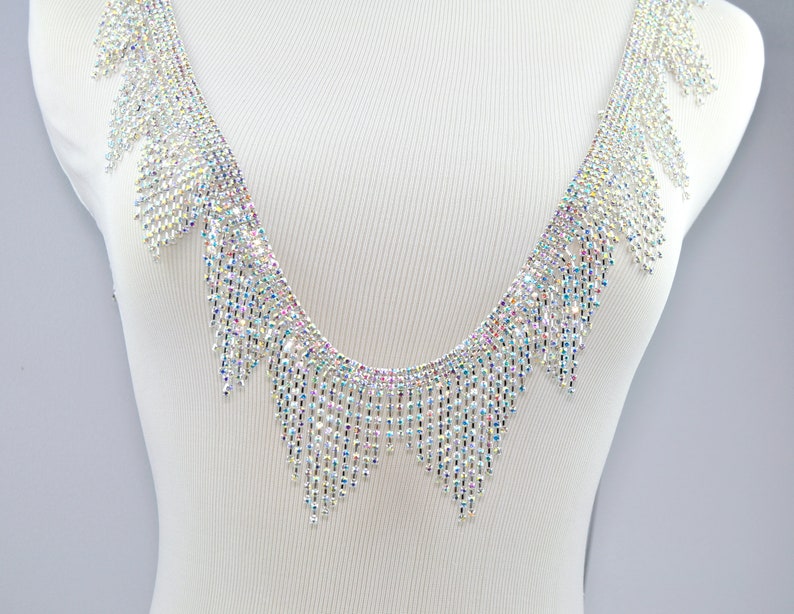 AB Rhinestone Fringe Trim AB Crystal Rhinestone Cup Chain - Etsy