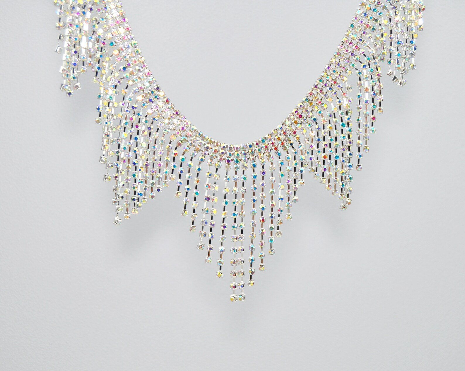 AB Rhinestone Fringe Trim AB Crystal Rhinestone Cup Chain - Etsy