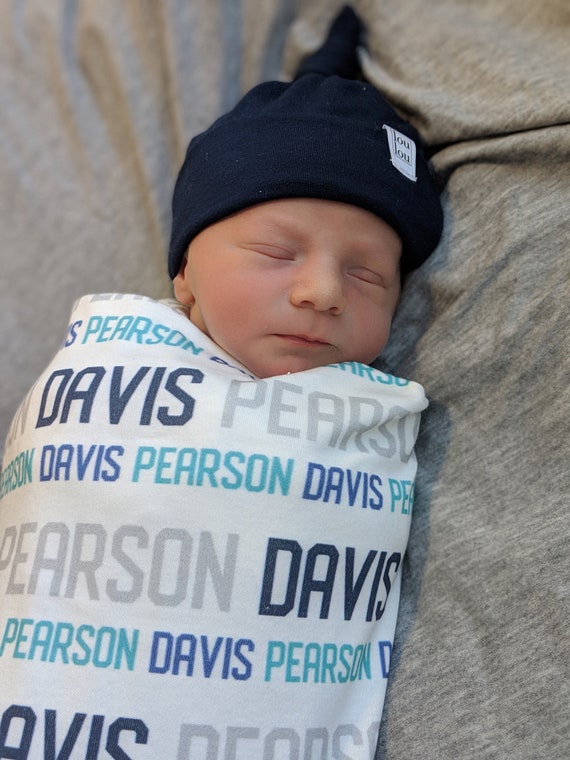 etsy personalized swaddle blanket