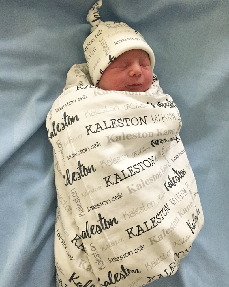 Personalized Baby Name Swaddle Blanket Baby Personalized Name | Etsy