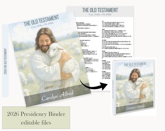 Old Testament binder LDS Editable Template, Church of Jesus Christ of Latter-Day Saints printables for primary, young women, sunday school