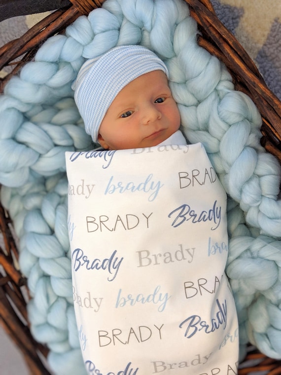 personalized baby swaddle