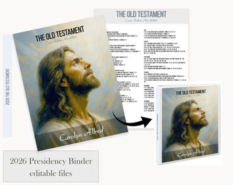 Old Testament binder LDS Editable Template, Church of Jesus Christ of Latter-Day Saints printables for primary, young women, sunday school