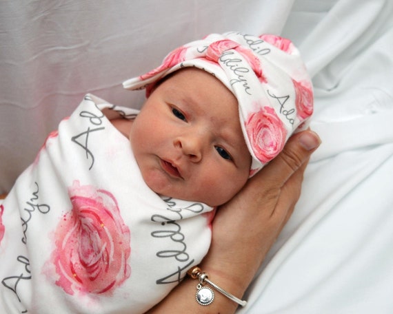 swaddle blanket and bow