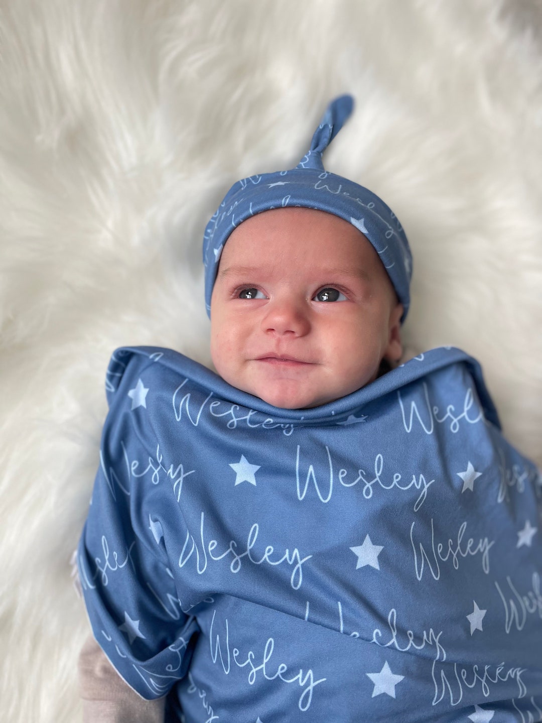 Personalized Name Swaddle, Newborn Swaddle Blanket, Baby Blanket Set