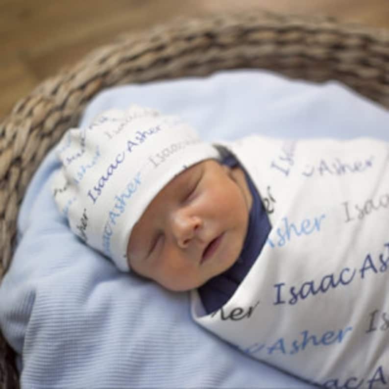 baby name swaddle blanket boy