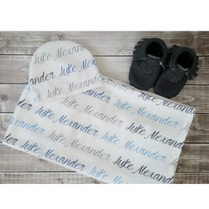 Personalized swaddle blanket // baby personalized name swaddle // newborn hospital gift // baby shower gift