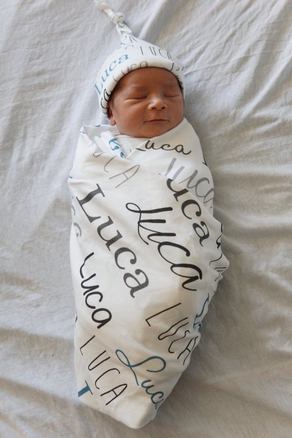 custom name swaddle blanket