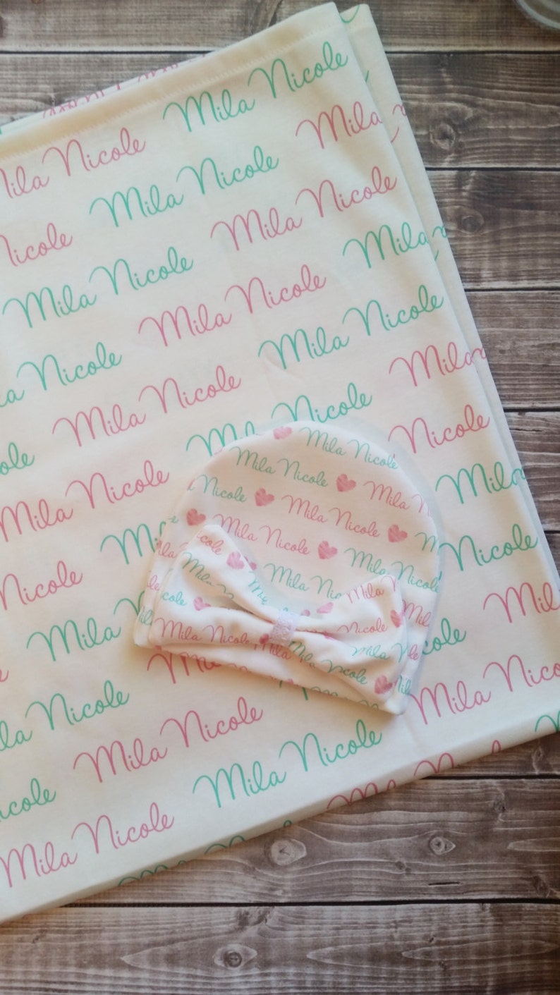 Personalized Swaddle Blanket // Baby Personalized Name Swaddle Etsy