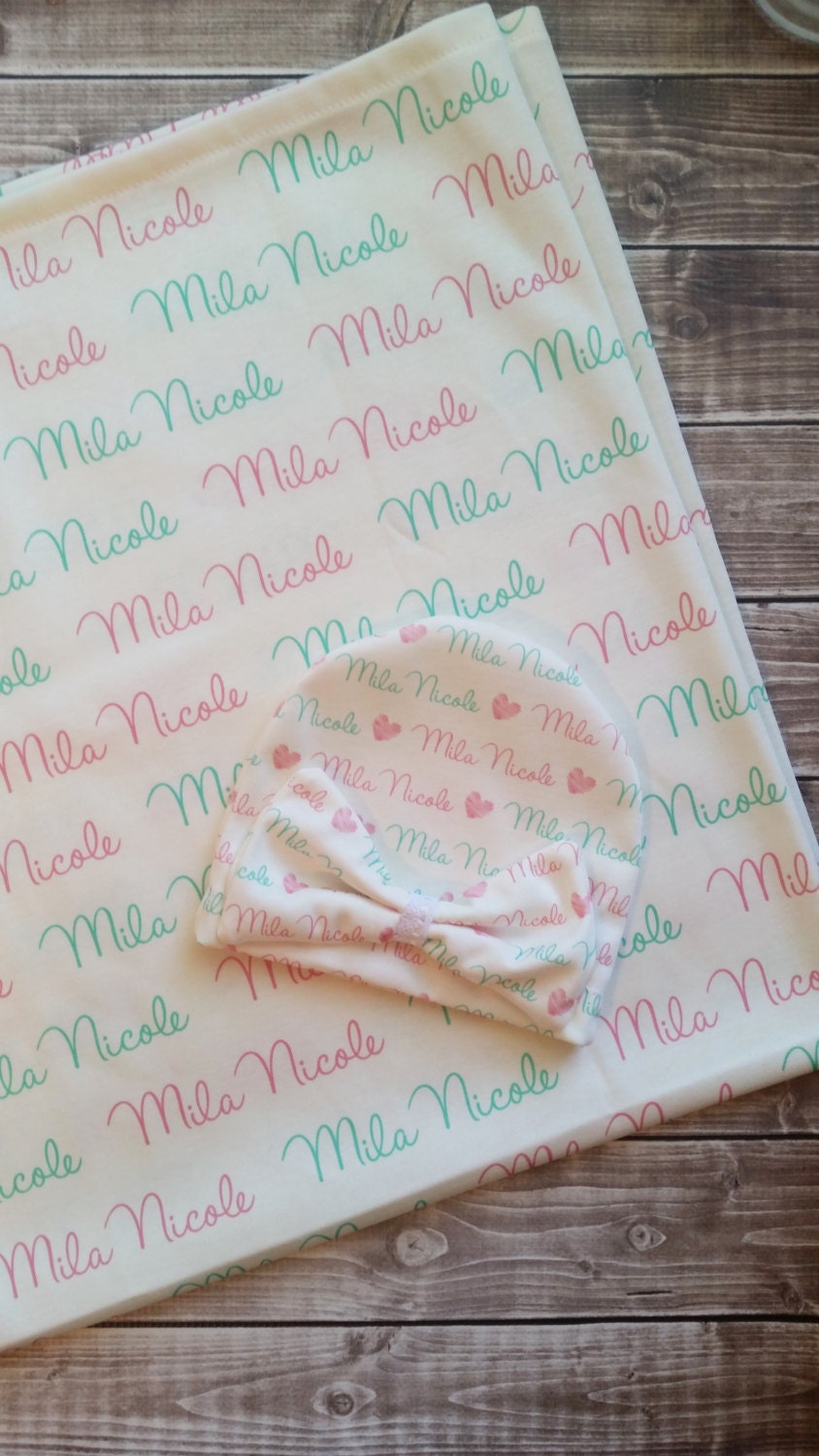 Personalized swaddle blanket // baby personalized name swaddle Etsy