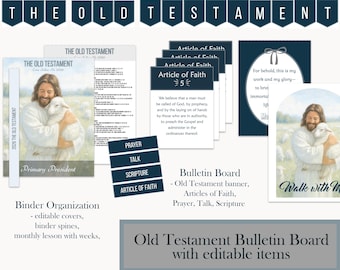 Old Testament 2026 Bulletin Board, Church of Jesus Christ of Latter-Day Saints Primary, Young Women, Church Bulletin Walk with Me
