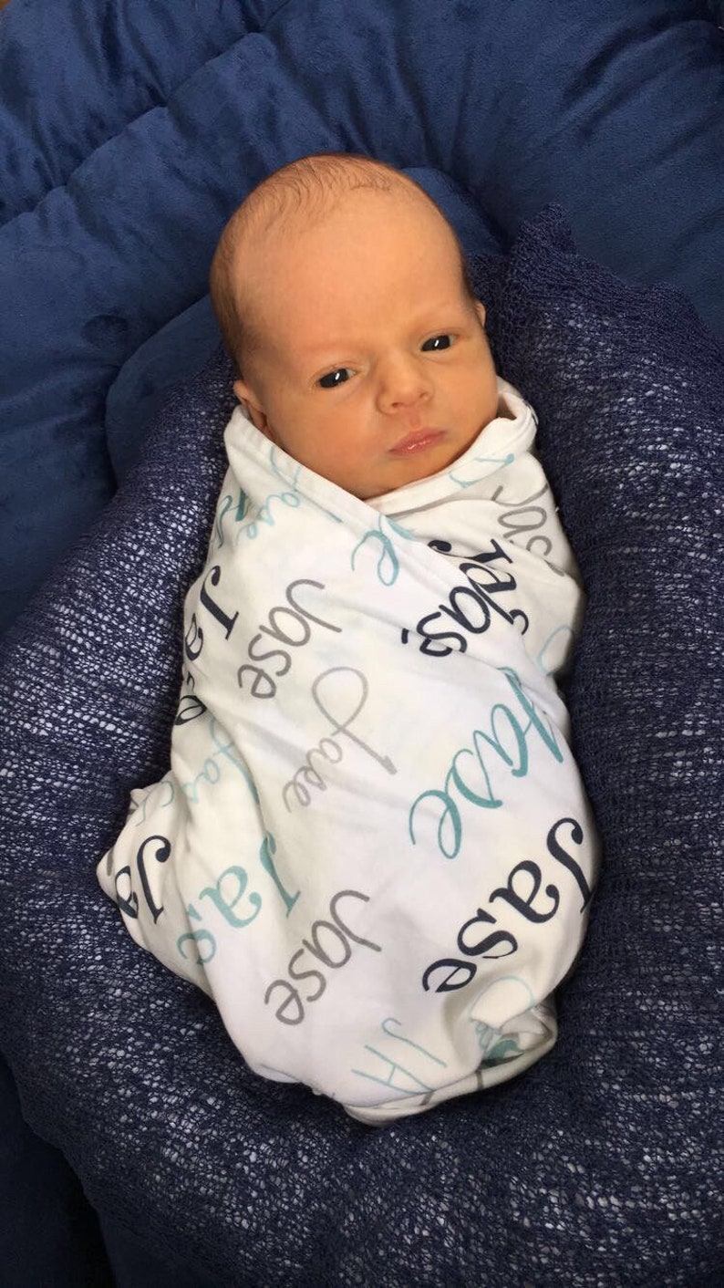 personalized baby swaddle boy