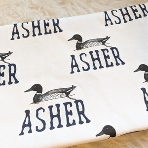 Personalized Baby Name Blanket // Duck Swaddle // Newborn Name Blanket ...