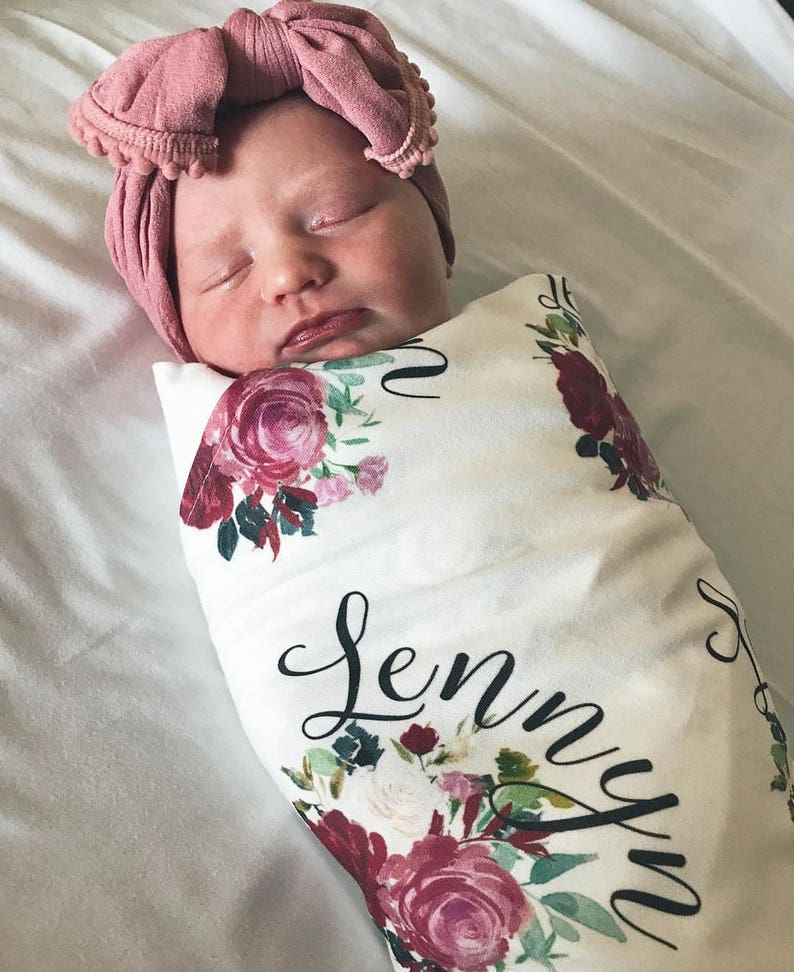 floral swaddle blanket