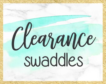 CLEARANCE **** Personalized swaddle blankets, QUICK SHIP