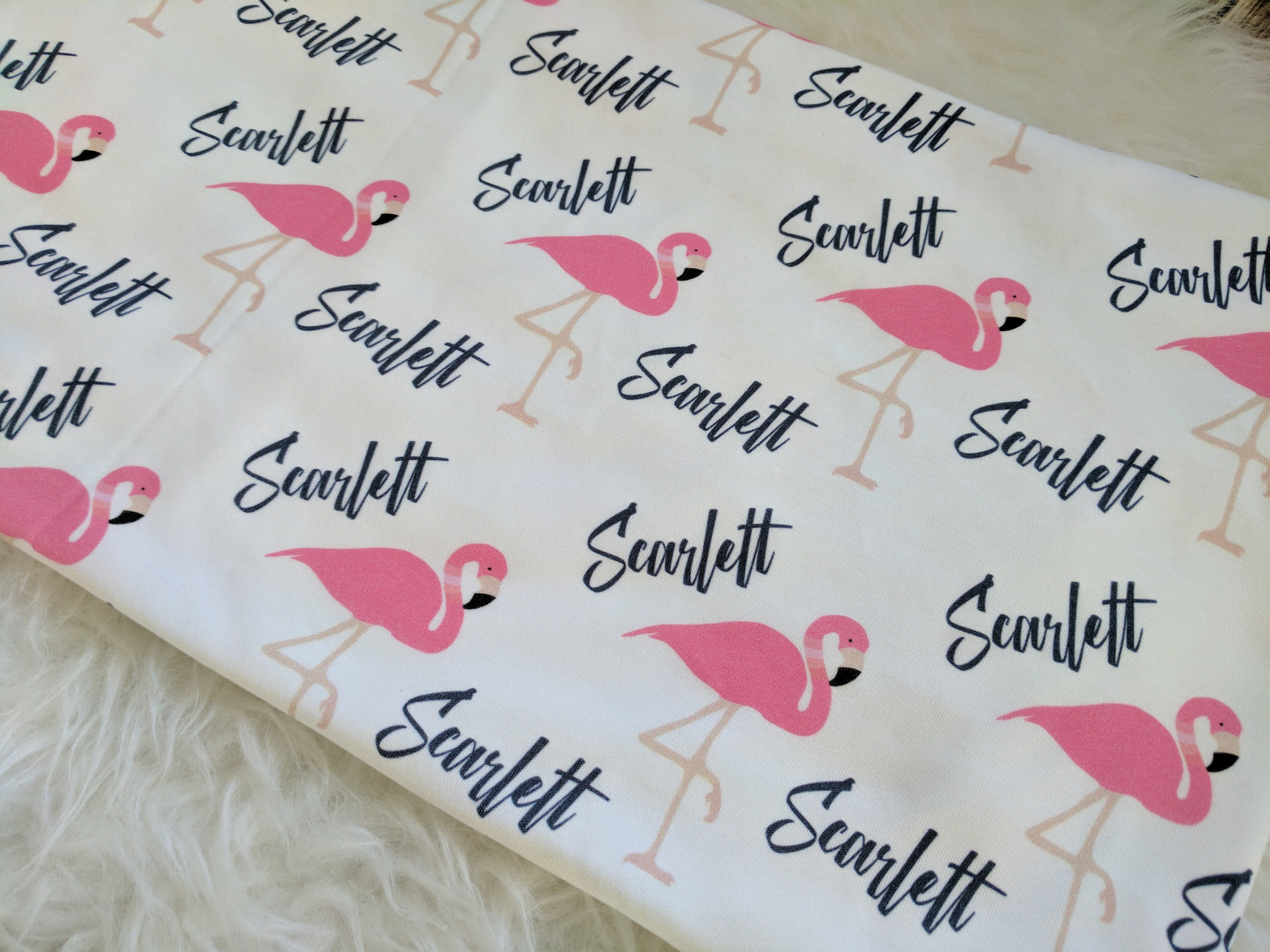 flamingo swaddle blanket