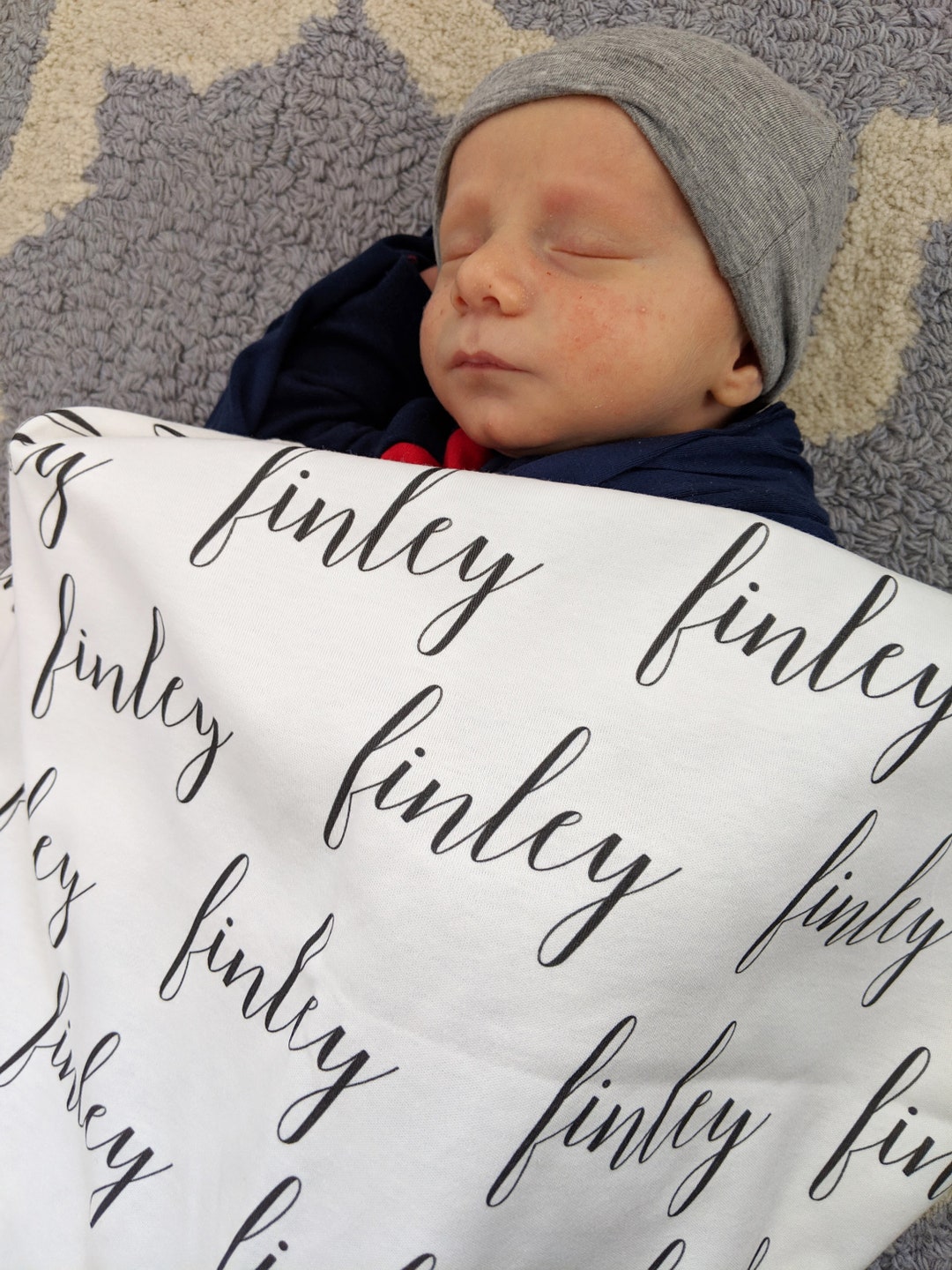 Personalized Swaddle Blanket Baby Name Personalized Swaddle Etsy