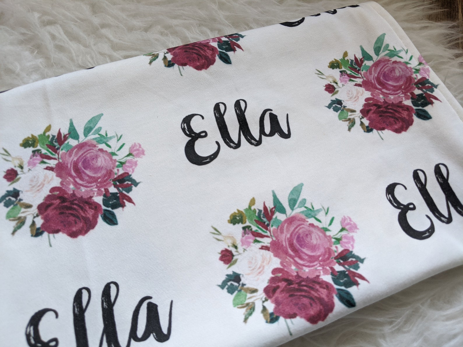 Personalized Baby Blanket and Bow Hat // Baby Personalized Etsy