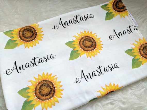 sunflower swaddle blanket