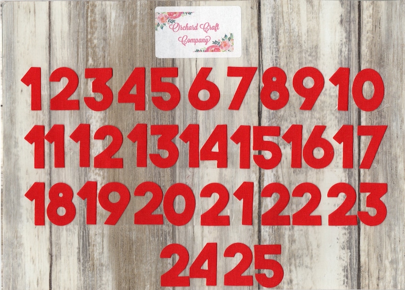 Christmas Advent Calendar Numbers 3cm Iron on Fabric. Block Etsy UK