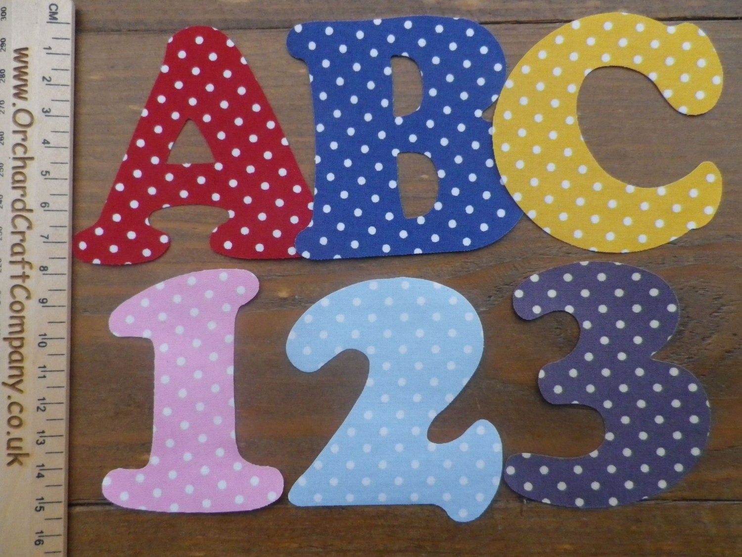 Iron On Fabric Applique Letters and Numbers 7.5 cm 3 Inch Etsy