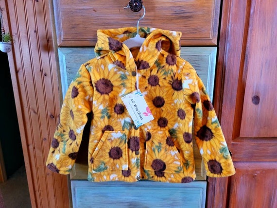 Sunflower Fleece Snap Front Jacket. - Etsy