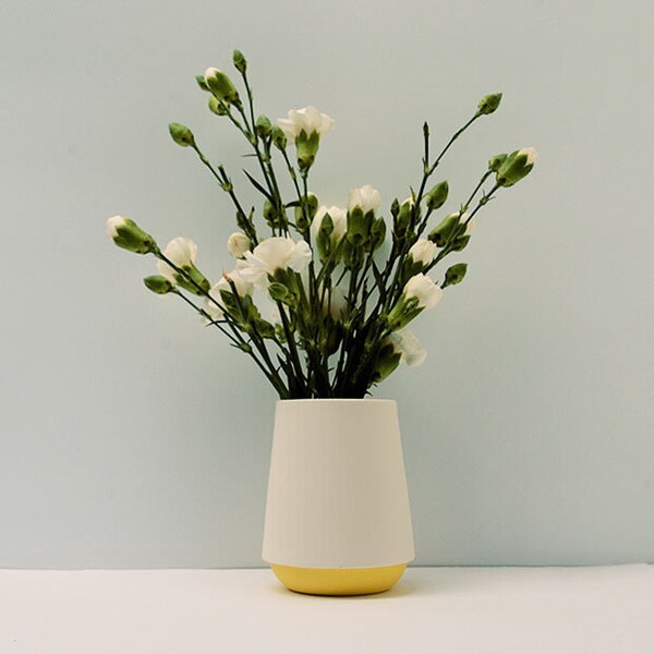 Yellow Flower Vase Etsy