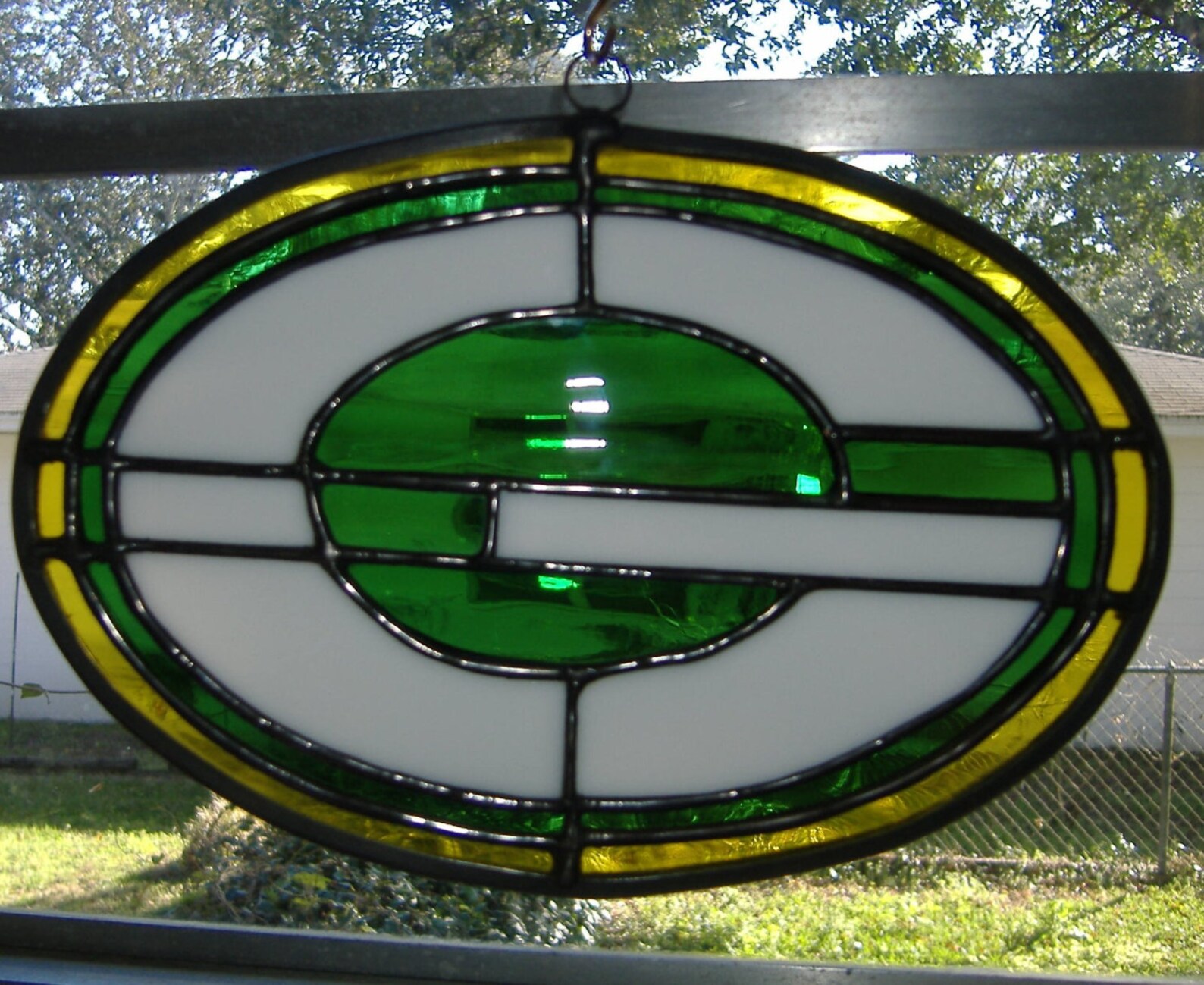 Green Bay Packers Stained Glass Panel Etsy