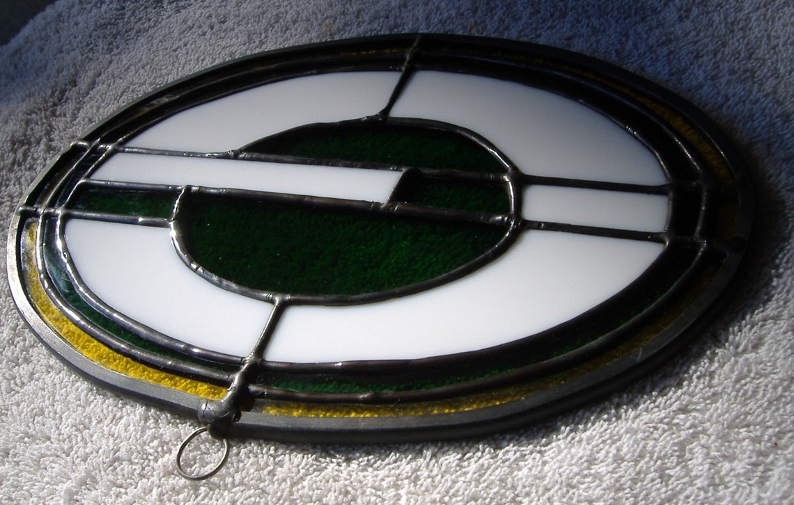 Green Bay Packers Stained Glass Panel Etsy