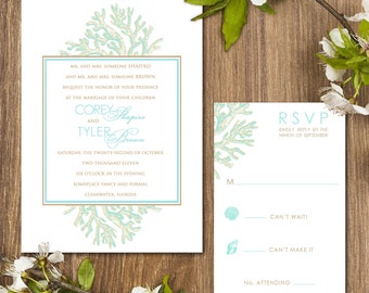 Blue Coral Beach Wedding Collection *DIGITAL file available